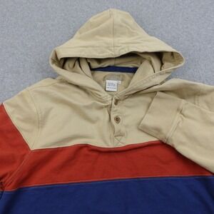 Mens Territory Ahead Mens L Hoodie Pullover‎ Red Blue Color Block Casual Buttons